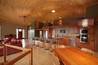 LED lighting and bamboo counters, interior doors, and flooring accentuate the home's green attributes.