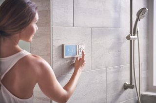 Create Your Personal Oasis With U by Moen Shower - Photo 2 of 5 - With the U by Moen smartphone app, users can customize up to 12 presets, including name, greeting, outlets, temperature, shower timer, and notifications. Each product has an encrypted key to keep the connection secure, and the Wi-Fi-connected system prevents the showers from being tampered with when the user isn't at home. 