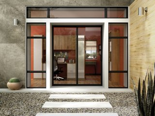 10 Outdoor Living Trends That Bring Homeowners Blissfully Close to Nature - Photo 2 of 10 - A Dark Bronze Anodized frame emphasizes the sleek lines of a Milgard® Aluminum Patio Door, which offers durability and clean aesthetics.