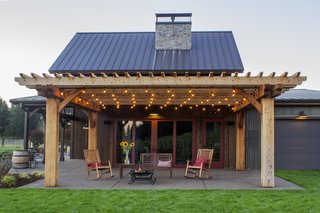 Sustainable Redwood Stars in an Oregon Architectural Showcase - Photo 2 of 6 - Naturally durable, redwood can be left to naturally weather. In rainy climates, the material will darken before turning a soft, driftwood gray.