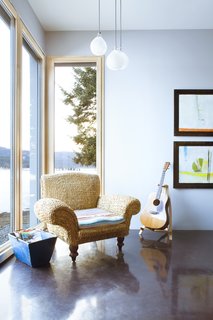 A family room is another flexible living space awash in natural light. 