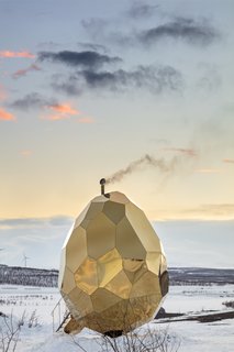A Golden, Egg-Shaped Sauna Signifies the Rebirth of a Swedish Mining Town - Photo 5 of 5 -