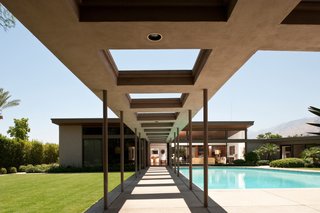 8 Iconic Houses in Palm Springs, California - Photo 1 of 8 - The famed Sinatra House was designed for Frank Sinatra and his first wife, Nancy, by E. Stewart Williams in 1947. It marks Williams’ first commission after he joined his family’s architectural practice, Williams, Williams, & Williams. The pool is even shaped like a piano.
