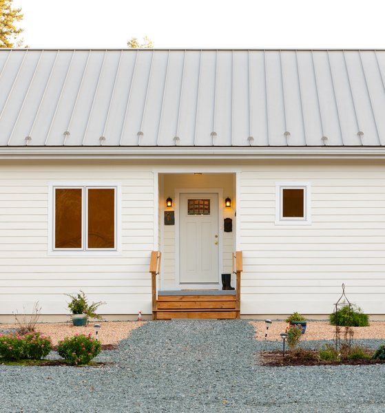 Prefabricated net-zero home by Deltec Homes #deltechomes #prefab #netzero #entrance Photo 3 of Net-Zero Prefab Home modern home