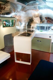 Airstream: Re-designing an American icon - Photo 3 of 7 - Custom DJ trailer based on the Wilsonart trailer for a client in Tokyo.