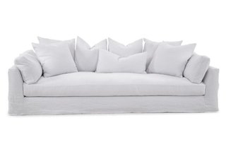 Inside Jenni Kayne's Stunning Living Room Makeover - Photo 8 of 20 - One Kings Lane "Banyan Slipcover Sofa" ($4099)