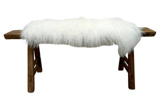Inside Jenni Kayne's Stunning Living Room Makeover - Photo 15 of 20 - Tammy Price of Fragments Identity "Shandong Bench With Tibetan Lambswool" ($1695)