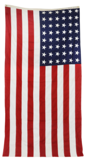 This Insanely Cool Loft Is What Downtown Dreams Are Made Of - Photo 2 of 29 - Chairish "Vintage Extra Large Star American Flag" ($295)