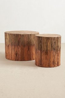 Inside a Hip Austin Apartment With Moody Vibes - Photo 4 of 8 - Anthropologie Reclaimed Wood Side Table