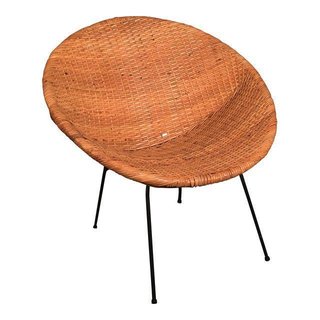 Chairish "Mid Century Wicker Hoop Chair", $250