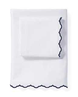 Serena & Lily Scallop Embroidered Sheet Set ($128)
