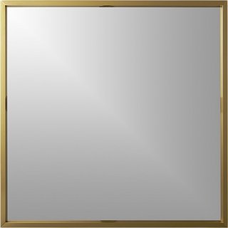 Tour an Insanely Stylish NYC Loft With Major Scandinavian Vibes - Photo 8 of 19 - CB2 Gallery Brass 33-inch Square Wall Mirror ($149)