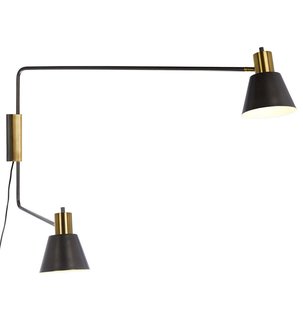 Tour an Insanely Stylish NYC Loft With Major Scandinavian Vibes - Photo 18 of 19 - Rejuvenation Cylinder Task Double Arm Wall Lamp ($349)
