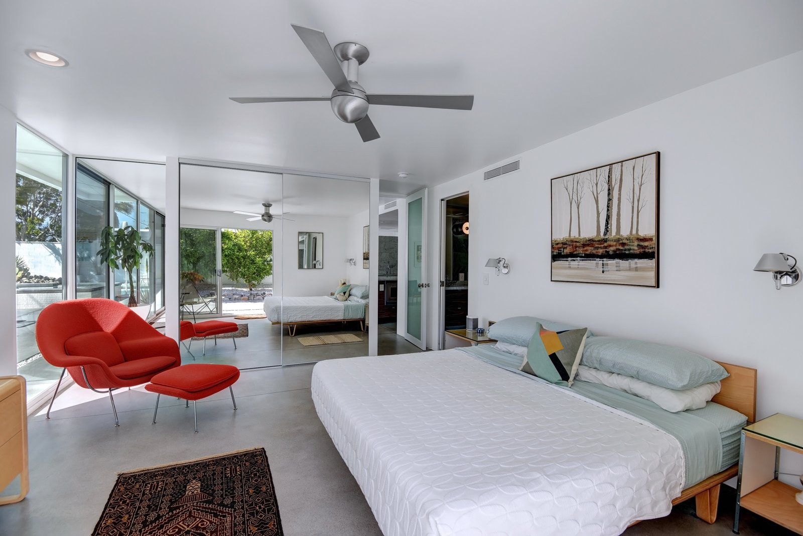 The homeowner wanted to include clerestory windows to the master bedroom during the remodel, which was denied due to the home’s historic status.