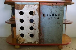 Hanalei Bay Villa – Contemporary Home on Hanalei Bay Offering Art & History - Photo 7 of 9 - Distressed wood from salvaged boat wreck used on lower cabinets 