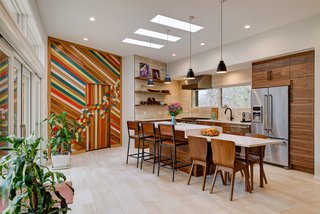 10 Creative Uses of Reclaimed Wood - Photo 6 of 10 - The kitchen features a reclaimed-wood installation by artist Blake Sloane from Hyattsville, Maryland.
