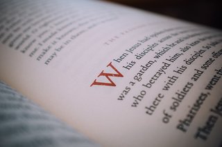 Sacred Space: an Exploration in Modern Bible Design - Photo 5 of 6 - Subtle headings help set context without distracting from the broader narrative flow.