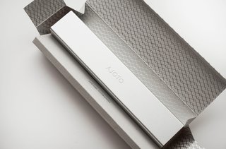The silver foil pattern-stamped outer packaging is exquisite. A thing of beauty in itself.