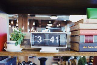 A Schoolhouse Electric Christmas - Photo 3 of 8 - This beautifully-executed and minimal flip clock is a perfect shelf or nightstand companion.
