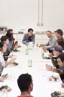 A long lunch table means bringing people together.