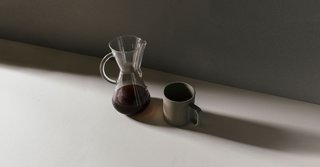 Penrose is Building a Design-Driven Coffee Brand - Photo 1 of 3 - Shadows and light mix in this Chemex brew from Penrose.