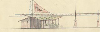 Mid-Century Modern
Michigan Service Stations
by Alden B. Dow - Photo 4 of 4 - A delightful color pencil sketch for a gas station/store/house that was drawn in the 1940’s but never built.