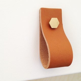 Gorgeous leather and brass pulls from Camp Provisions. 