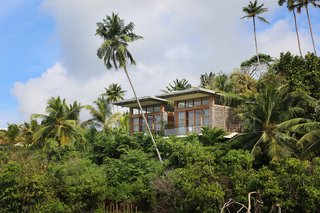 Escape to the Jungle in One of These Modern Forested Retreats - Photo 2 of 10 - Surrounded by Lake Koggala, TRI Hotel is a sustainably-built Sri Lankan resort with green walls and roofs, recycled wood furniture, and solar heating. It offers spectacular 360-degree views of the lake and verdant rainforests. 