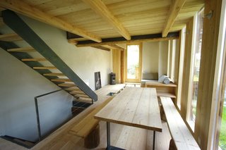7 Alpine Holiday Chalets in Switzerland - Photo 6 of 7 - This 17th-century barn in the historic core of Bregaglia in Grigioni was renovated with Sisal—a natural fiber flooring of coconut and marsh grass—in the bedrooms.