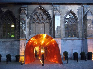 12 Modern Hotels in Historic Buildings Around the World - Photo 19 of 24 - This renovated 15th-century monastery of the "Crutched Friars" is now the 60-room Kruisherenhotel Maastricht, a luxurious and contemporary hotel where guests can check in or dine at a site that used to be the monastery’s old church.
