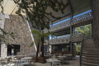 7 Modern Hotels in Mexico You Have to Visit - Photo 6 of 7 - Hotel Huayacan, designed by Mexican architect Alfredo Cano of T3arc, is a 40-room hotel that combines brutalist forms with robust local stone.