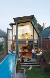 11 Amazing Australian Homes - Photo 5 of 11 - The renovation and two-story extension of this 1880 Adelaide bungalow includes a 23-foot rear lot with a pool.