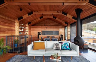 11 Amazing Australian Homes - Photo 3 of 11 - A traditional post-war-style shack near a beach in Lorne, Victoria, was remodeled with a top-level extension to allow for better views of the ocean.