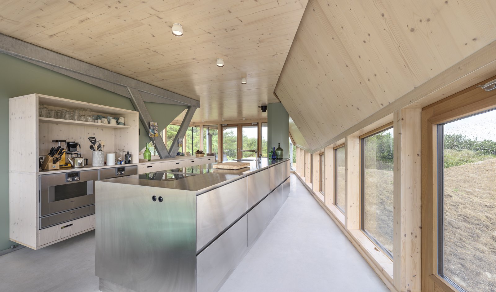 The open plan kitchen on the ground floor.