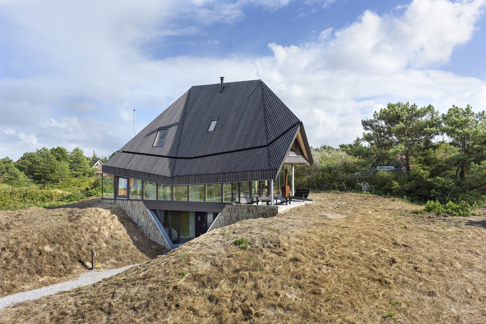 Under the roof are a basement, ground level and attic.