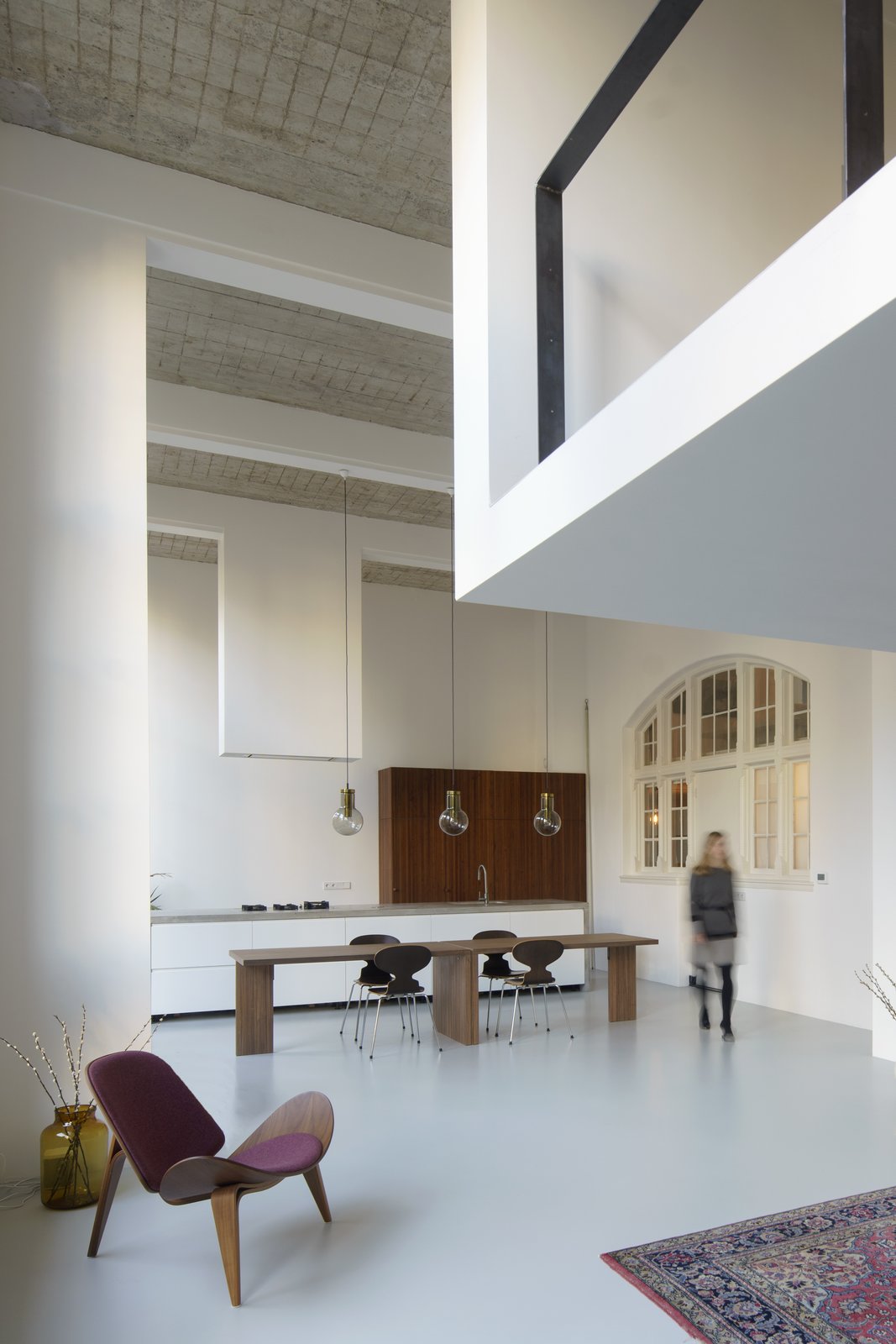 The kitchen and dining area.
