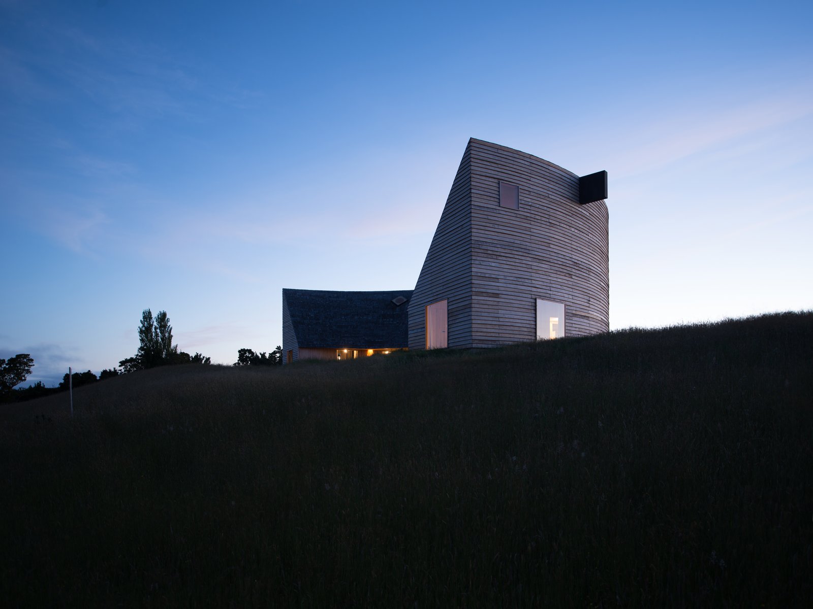 A semi-circular house in the commune of Chonchi, in Chile’s Chiloe Archipelago.