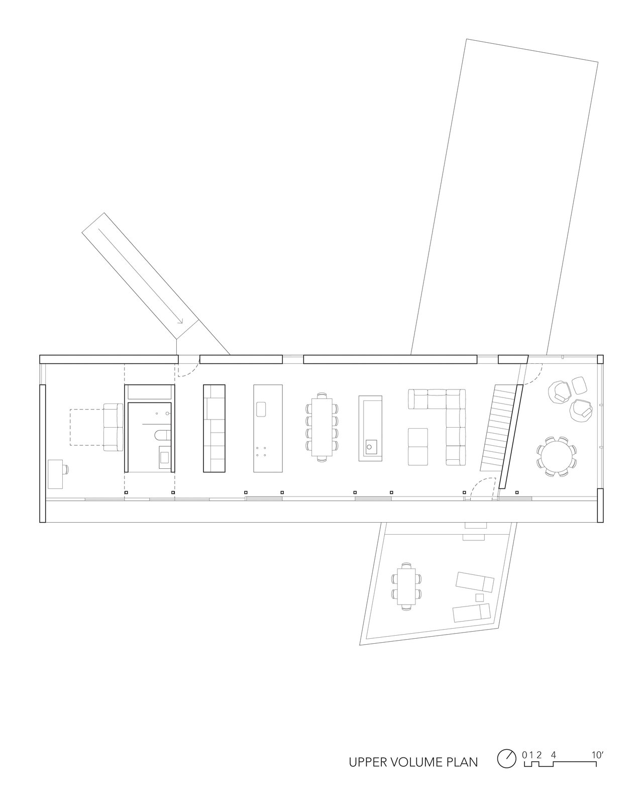 Floorplan for the upper volume.