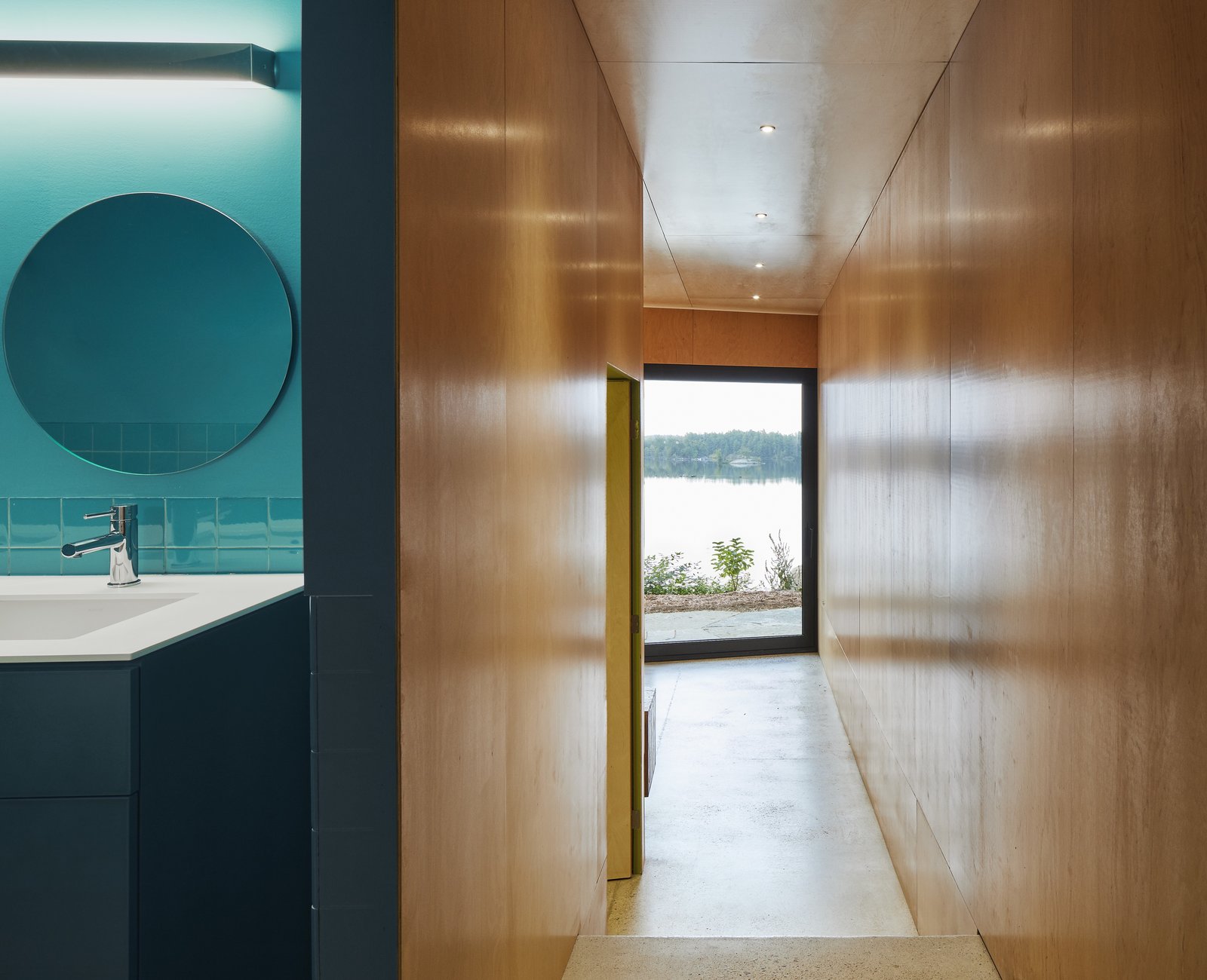 Formaldehyde-free plywood was used for most of the interior fit outs.
