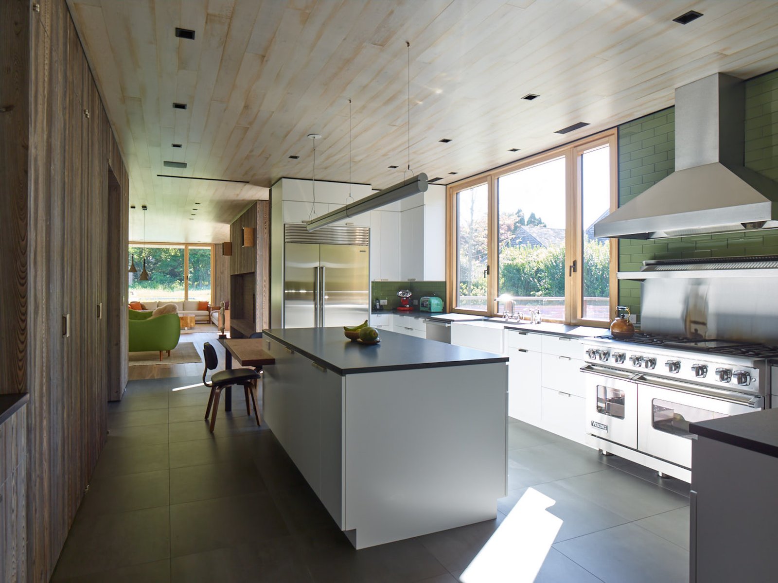 A bright and elegant kitchen.