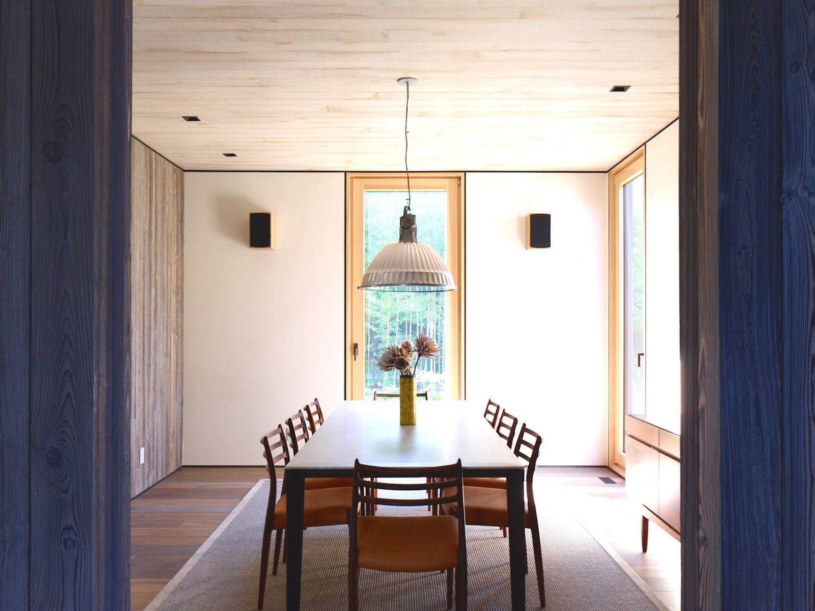 A suspension lamp by Fontana Arte.