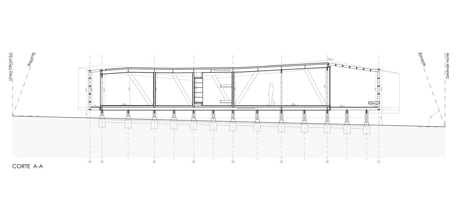 Cross sectional drawing