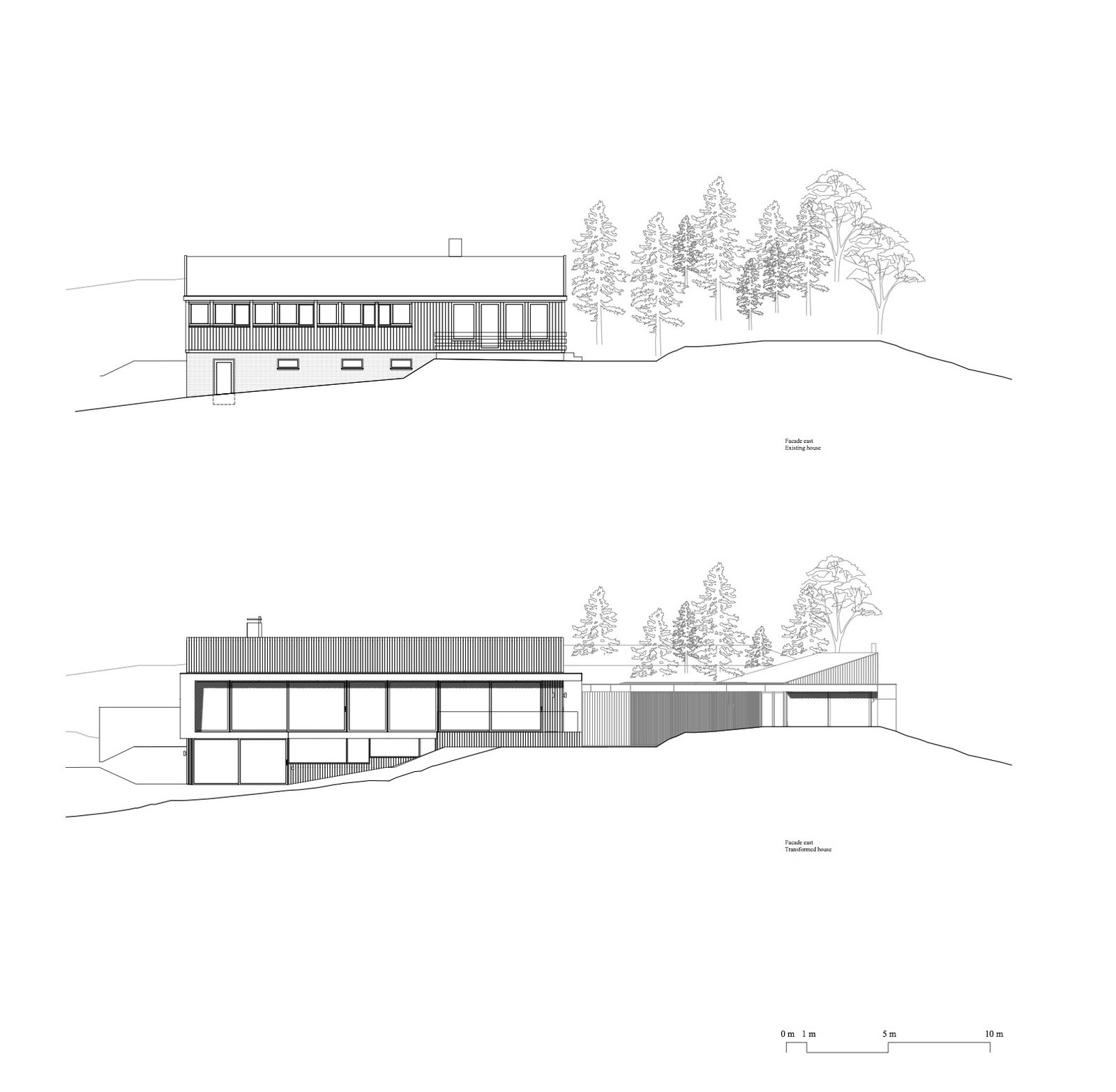 Cross sectional drawing