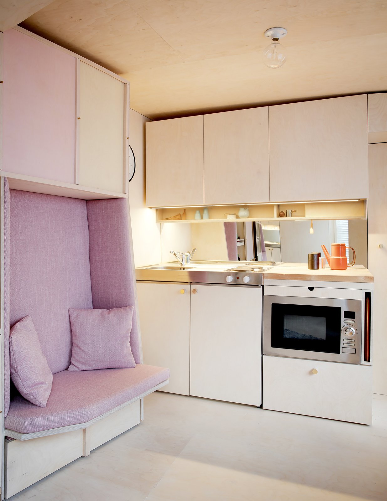 A kitchen is equipped with everything needed to prepare a decent meal.
