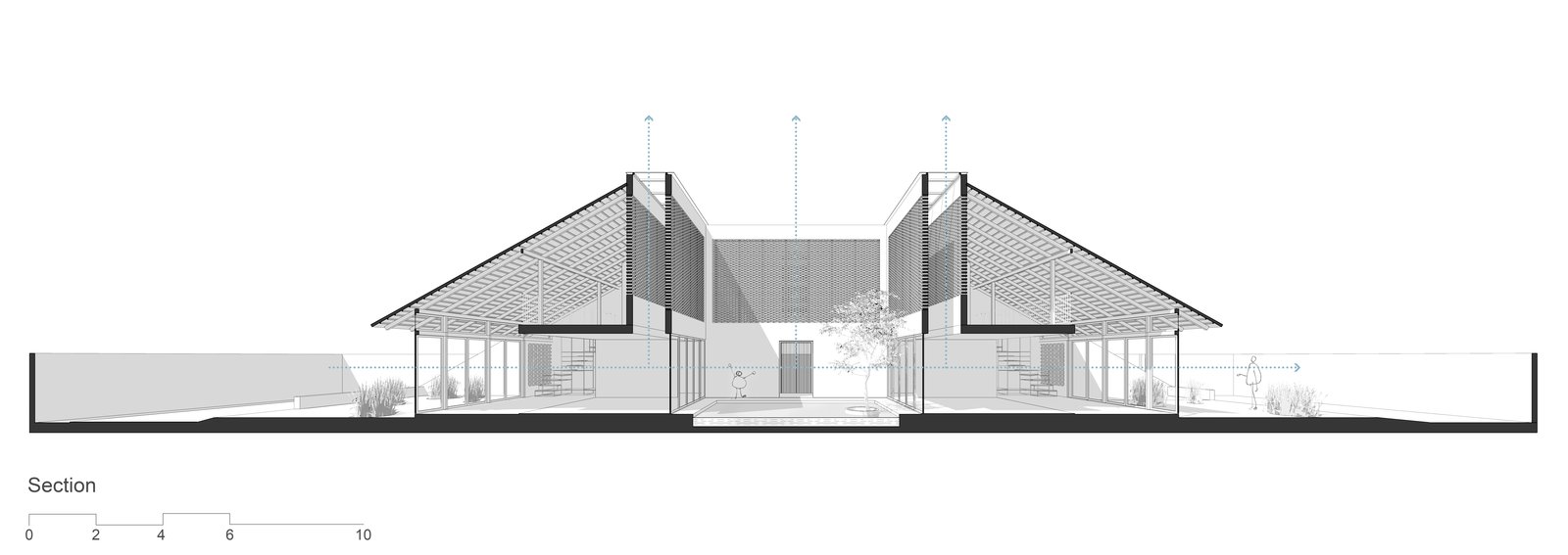 Cross sectional drawing.