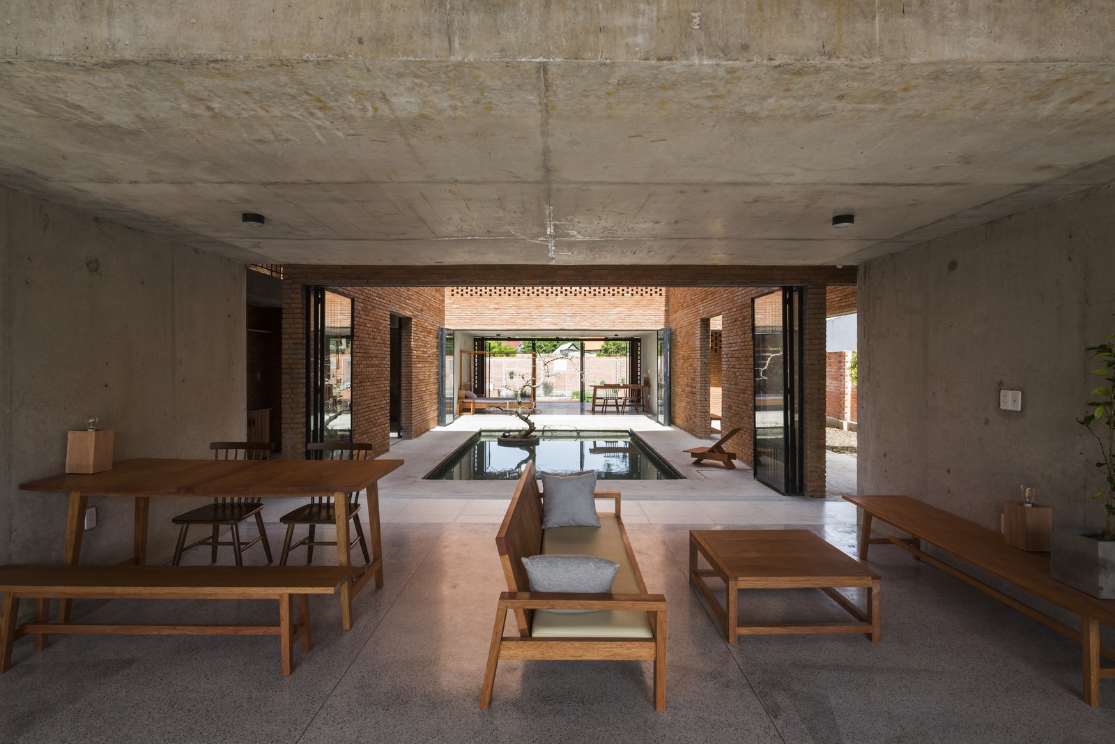 Plenty of interior and exterior apertures bring in light and cool breezes.