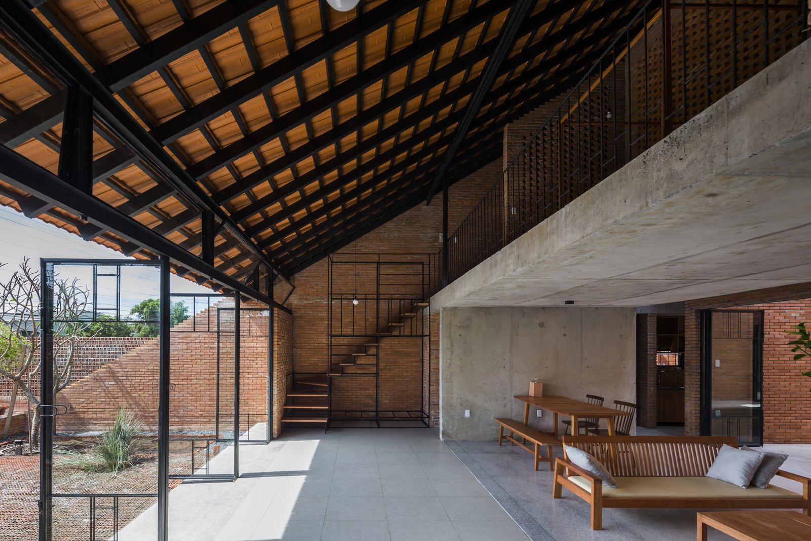 Staircases are located on both ends of the residence.