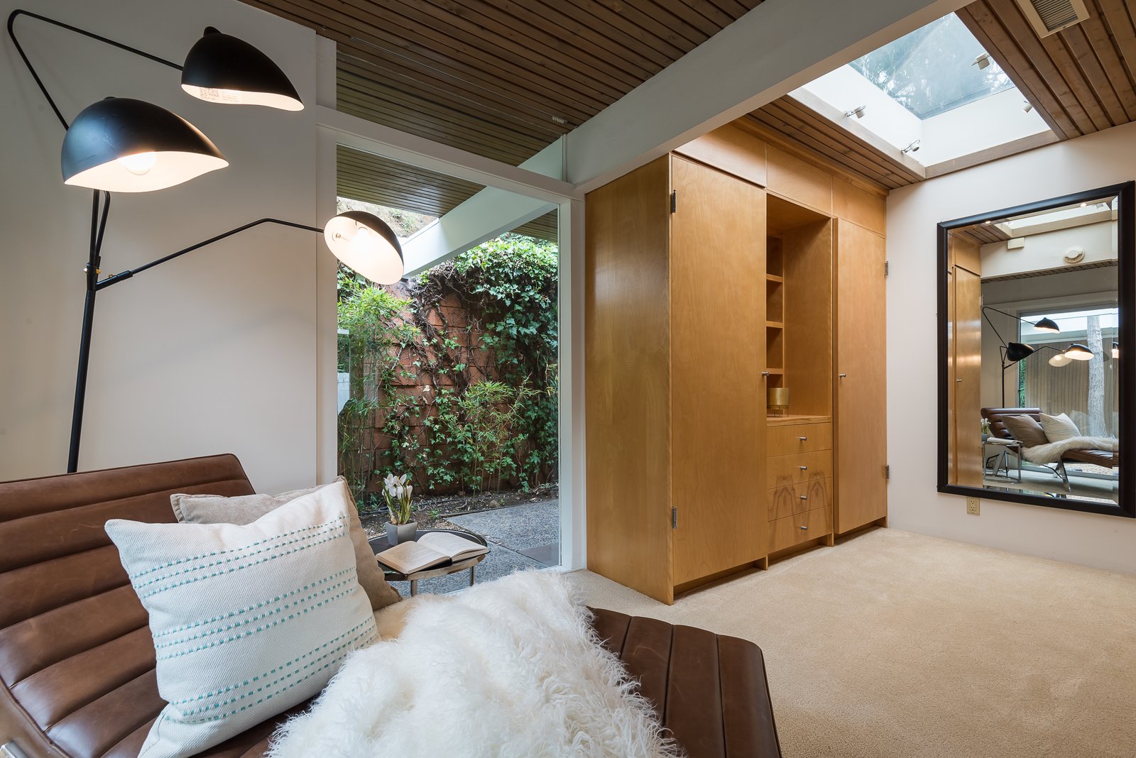 Skylights enhance the indoor-outdoor feel.