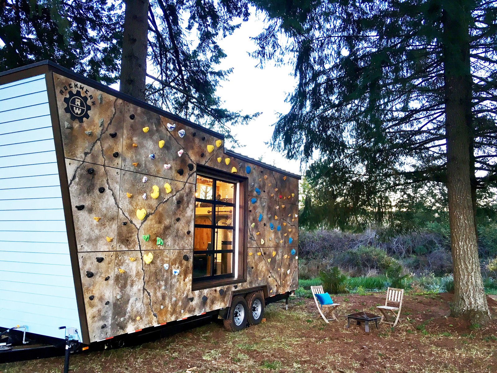 Tiny Adventure Home lets its owners park and climb.
