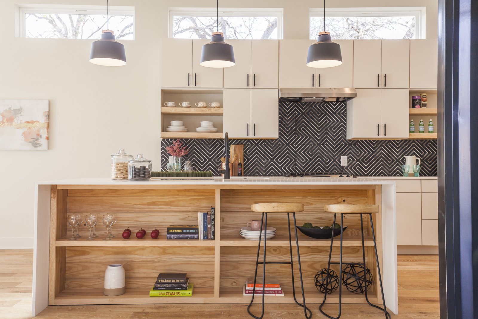 This is the Unit A Kitchen - a fun mix of warm colors and textures. 10/10 would buy :)